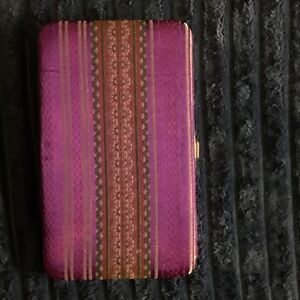 ☃️#21 Vibrant Purple and Gold Fashion Clutch